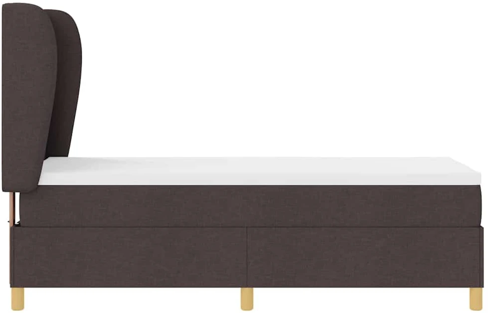 Kiemas lova su pagalve Tamsiai rudas 200 x 80 cm audinys