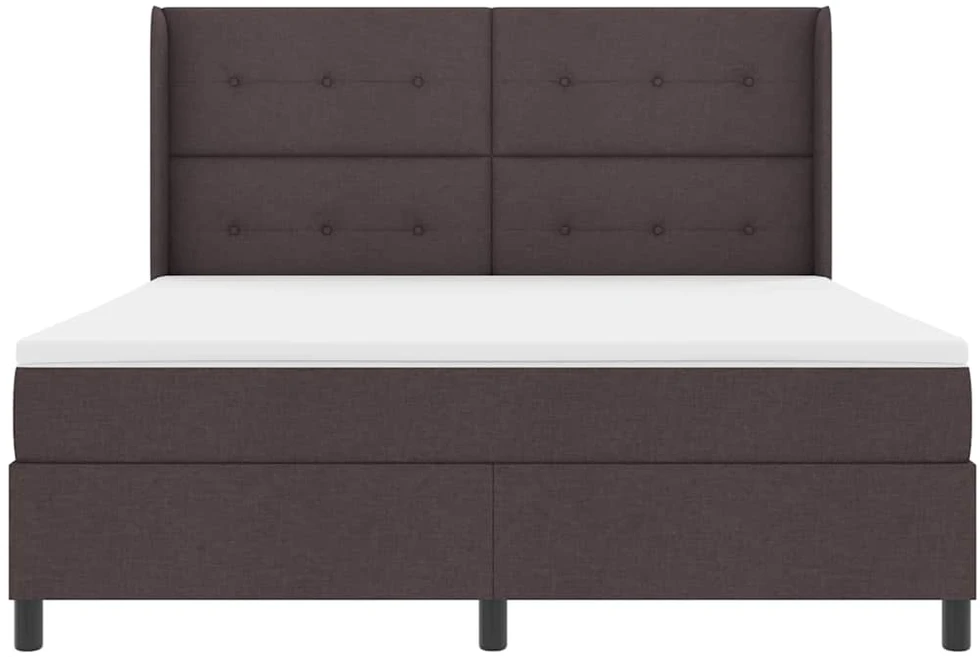Kiemas lova su pagalve Tamsiai rudas 200 x 180 cm audinys