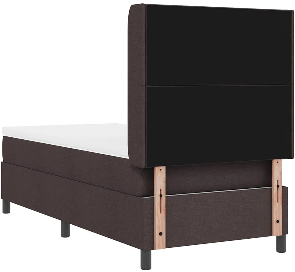 Kiemas lova su pagalve Tamsiai rudas 200 x 90 cm audinys