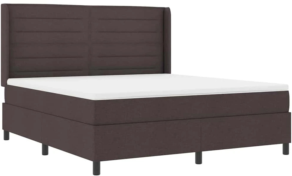 Kiemas lova su pagalve Tamsiai rudas 200 x 180 cm audinys