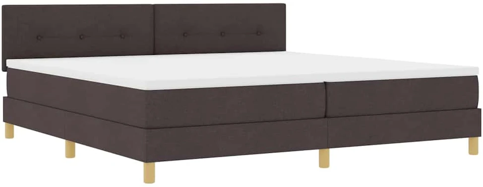 Kiemas lova su pagalve Tamsiai rudas 200 x 200 cm audinys