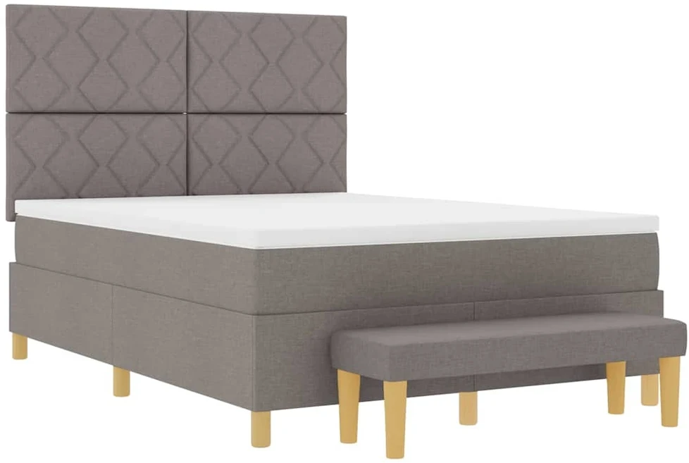 Kiemas lova su pagalve Tortora 200 x 140 cm audinys