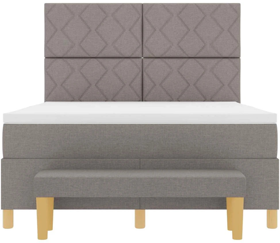 Kiemas lova su pagalve Tortora 200 x 140 cm audinys