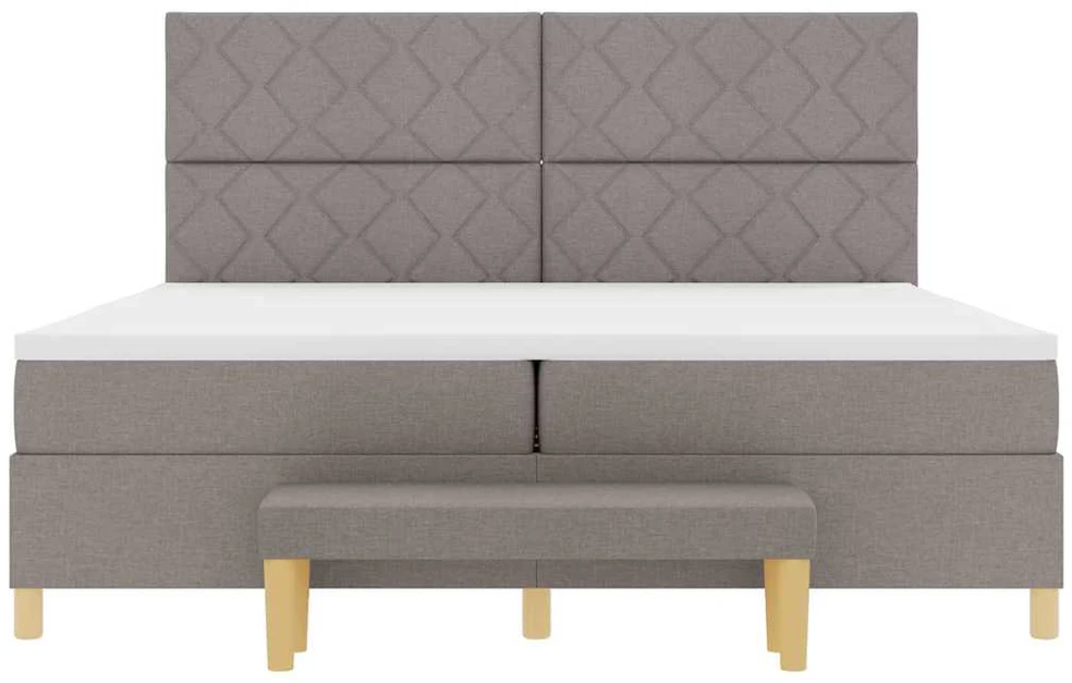 Kiemas lova su pagalve Tortora 200 x 200 cm audinys