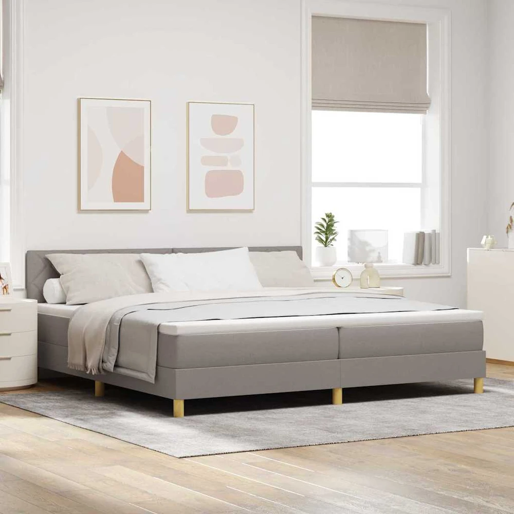 Kiemas lova su pagalve Tortora 200 x 200 cm audinys