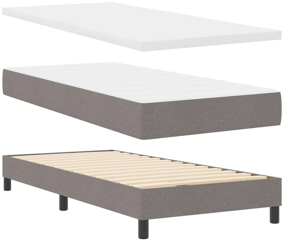 Kiemas lova su pagalve Tortora 90 x 200 cm audinys