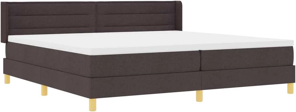 Kiemas lova su čiužiniu Tamsiai rudas 200 x 200 cm audinys