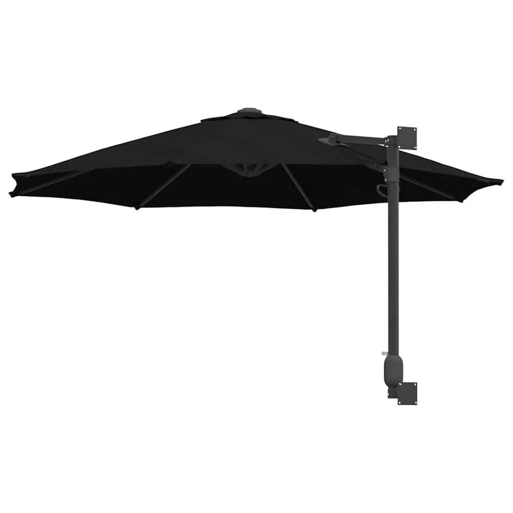 Sodo skėtis 248 x 248 x 148 cm Poliesteris ir plienas Juoda