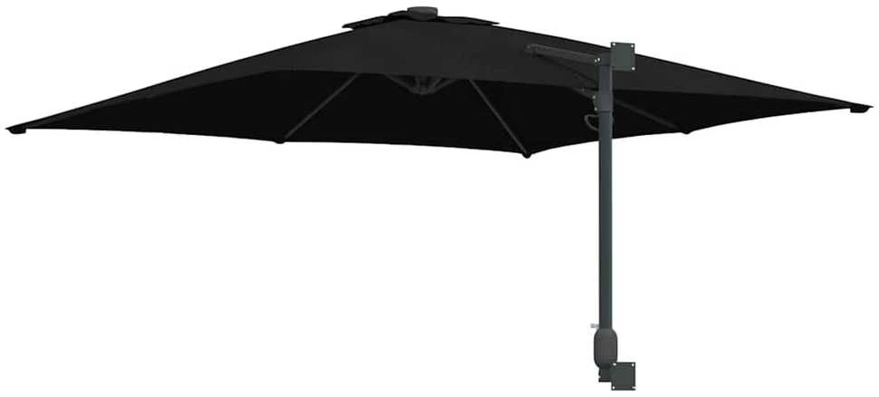 Sodo skėtis Juoda 248,5 x 247,5 x 160 cm Poliesteris ir plienas