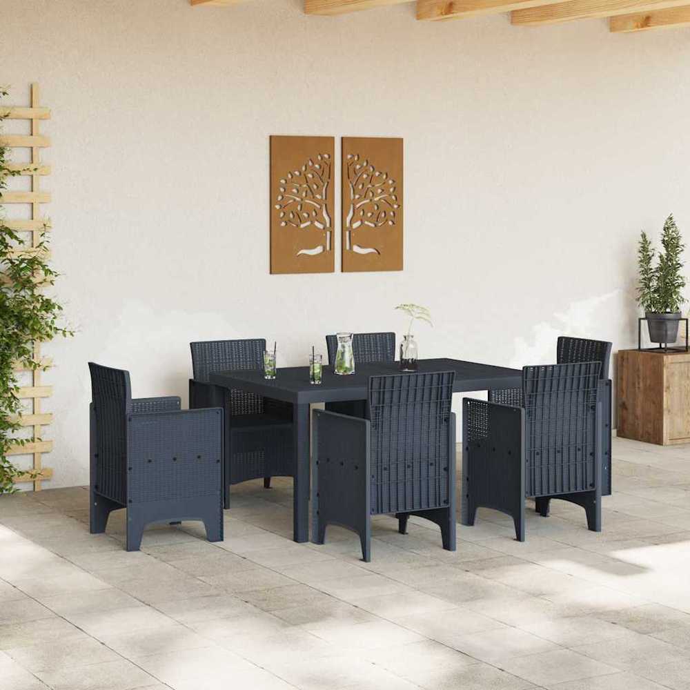 Oro sąlygoms atsparus sodo stalas Antracitas 150 x 100 x 73 cm