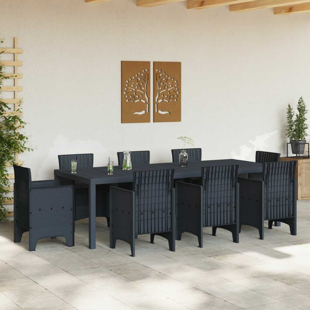 Oro sąlygoms atsparus sodo stalas Antracitas 250 x 100 x 73 cm