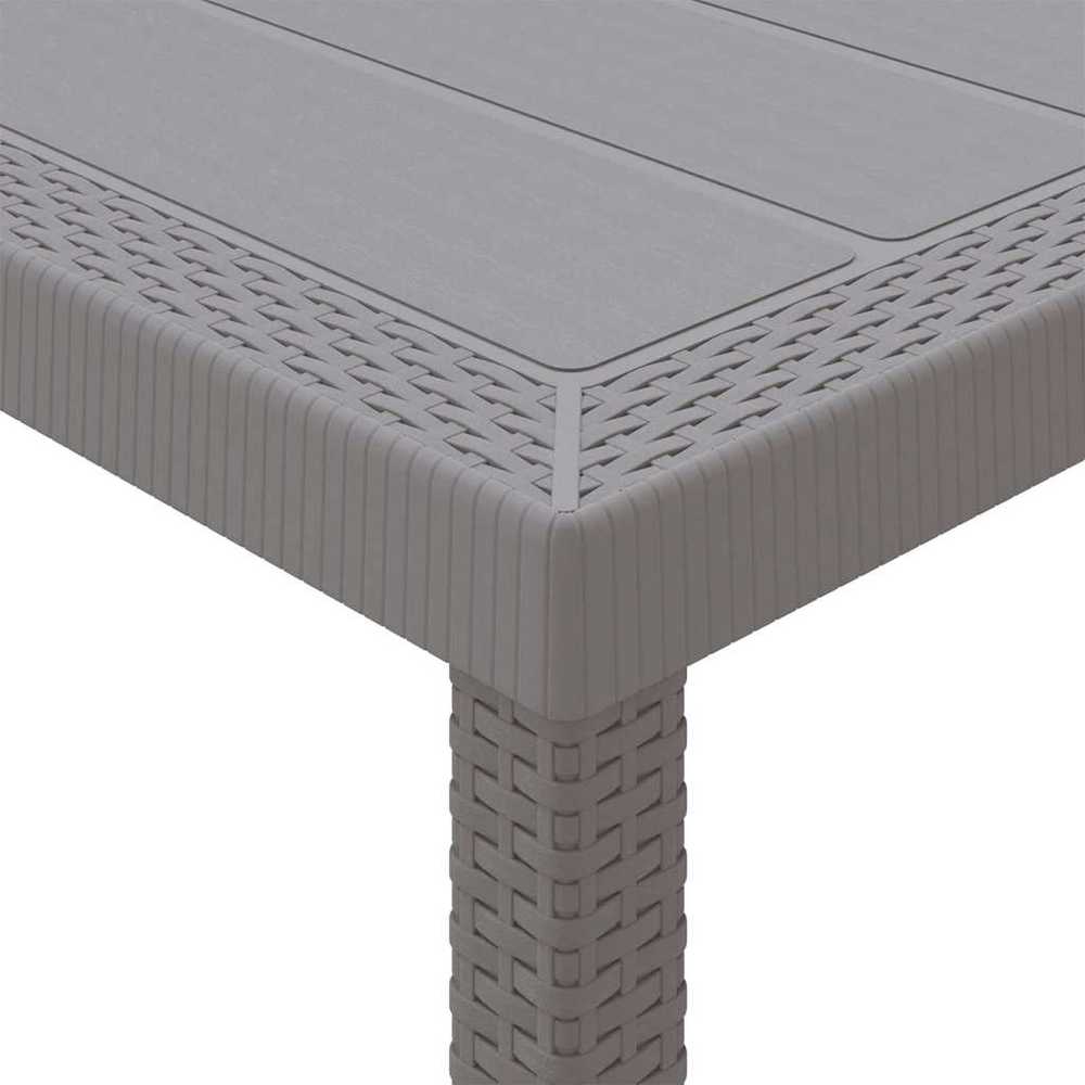 Sodo stalas Šviesiai pilka 300 x 100 x 73 cm poliratanas