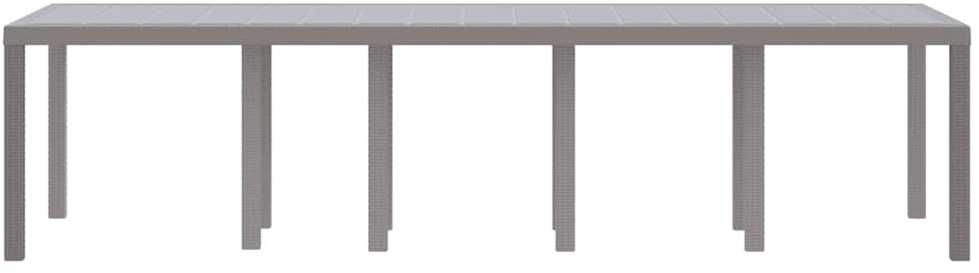 Sodo stalas Šviesiai pilka 300 x 100 x 73 cm poliratanas
