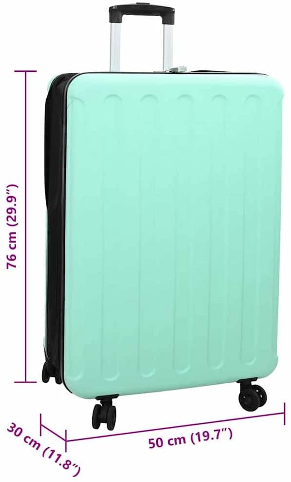 Lagaminas su užraktu Mėtų žalia 50 x 30 x 76 cm ABS plastikas