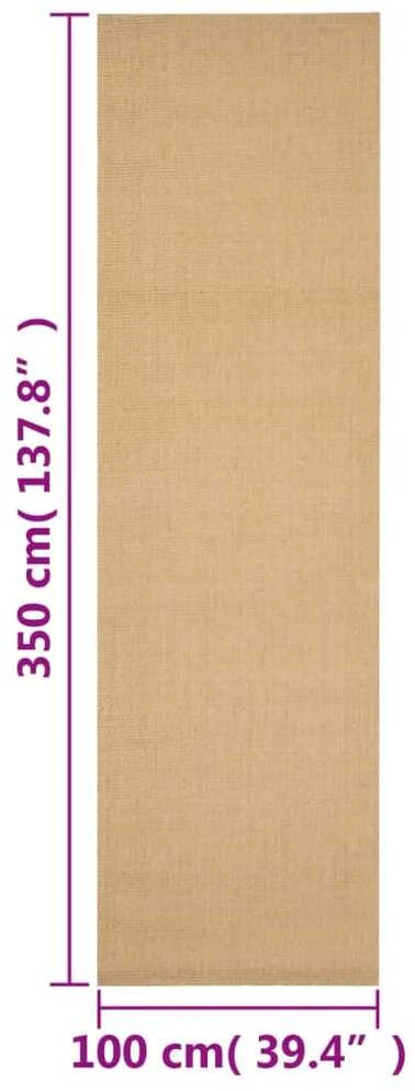 Kilimas, 100x350cm, natūralus sizalis