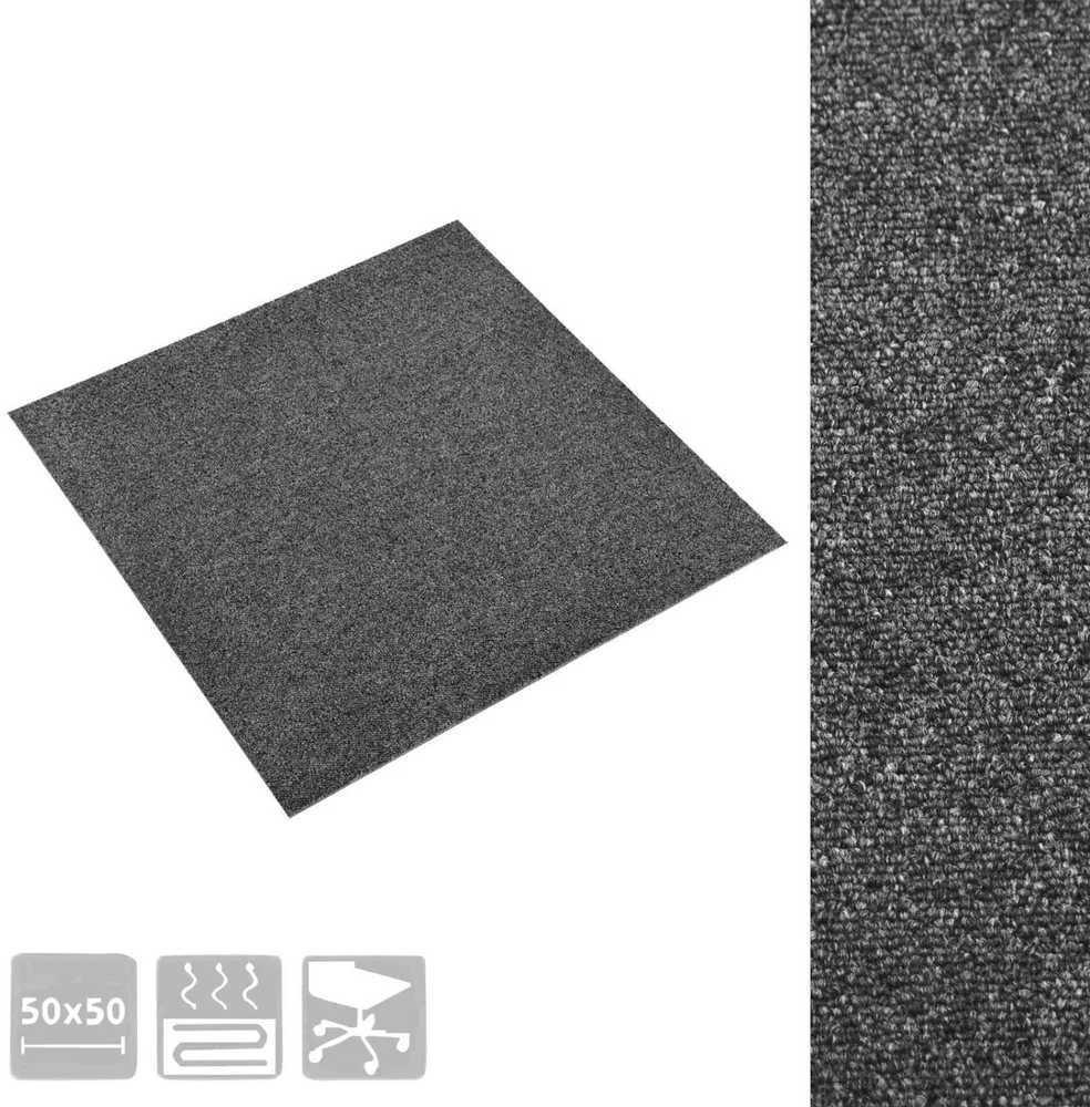 Kilimas 20 vnt. Antracito 50 x 50 cm 100% polipropileno