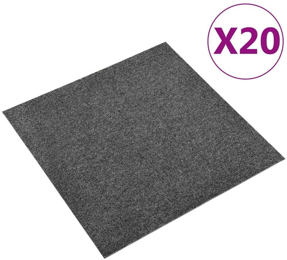 Kilimas 20 vnt. Antracito 50 x 50 cm 100% polipropileno
