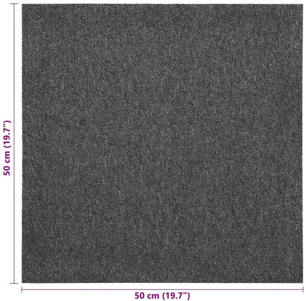 Kilimas 20 vnt. Antracito 50 x 50 cm 100% polipropileno