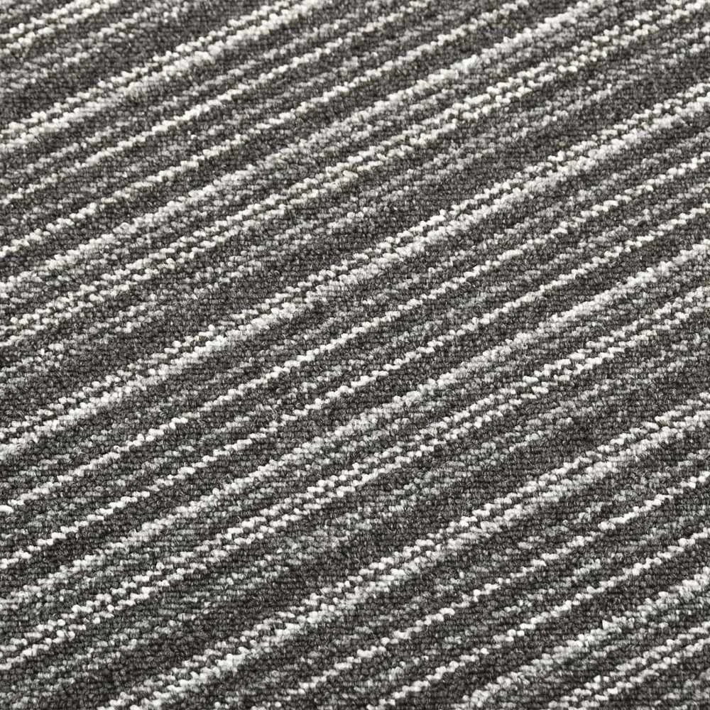 Kilimas 20 vnt. Juostuota antracito spalvos 50 x 50 cm