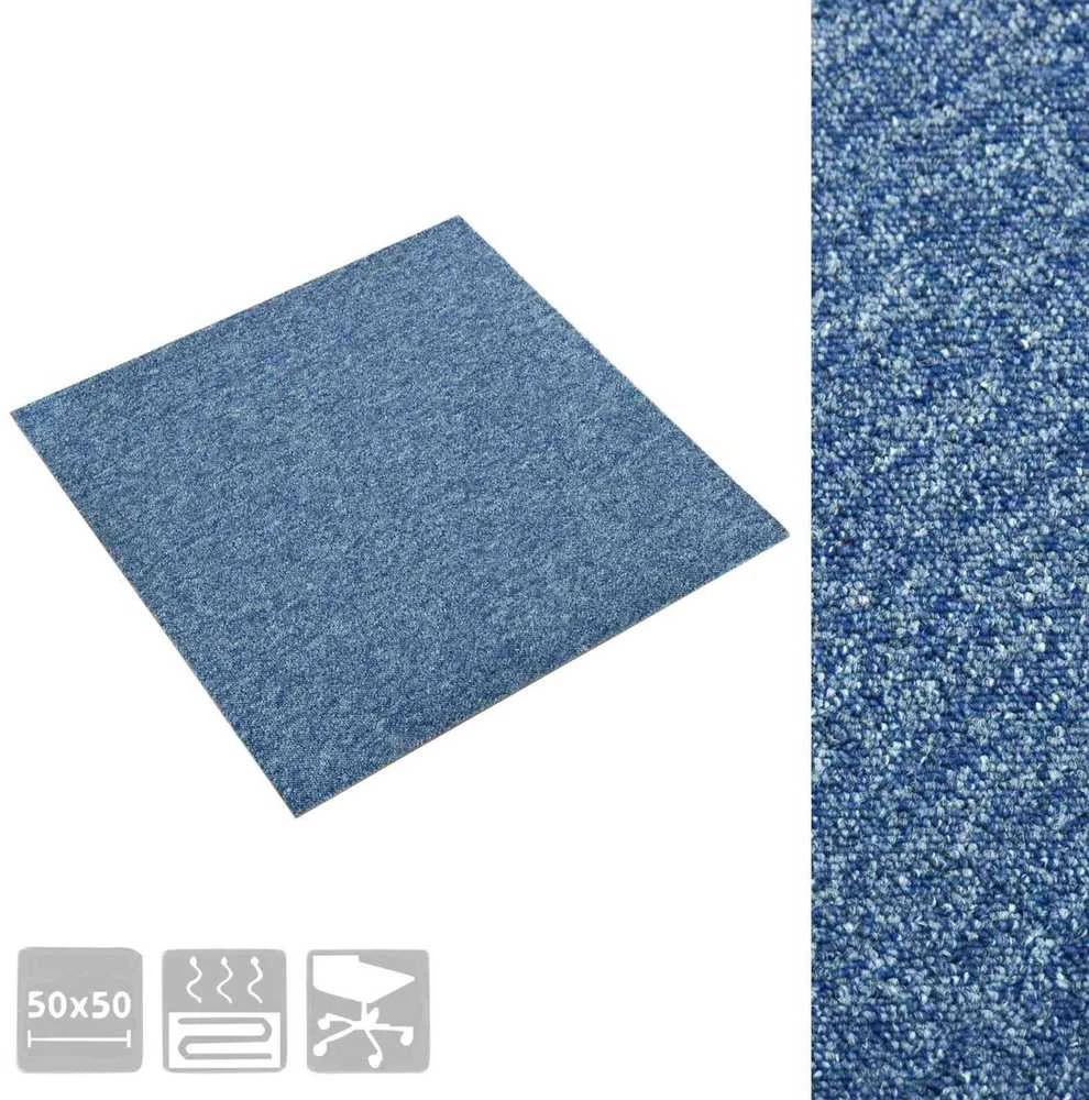 Kilimas 20 vnt. Mėlyna 50 x 50 cm 100% polipropileno