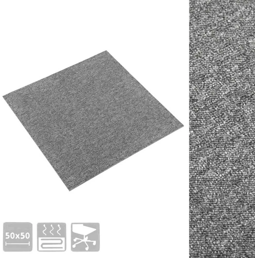 Kilimas 20 vnt. Pilka 50 x 50 cm 100% polipropileno