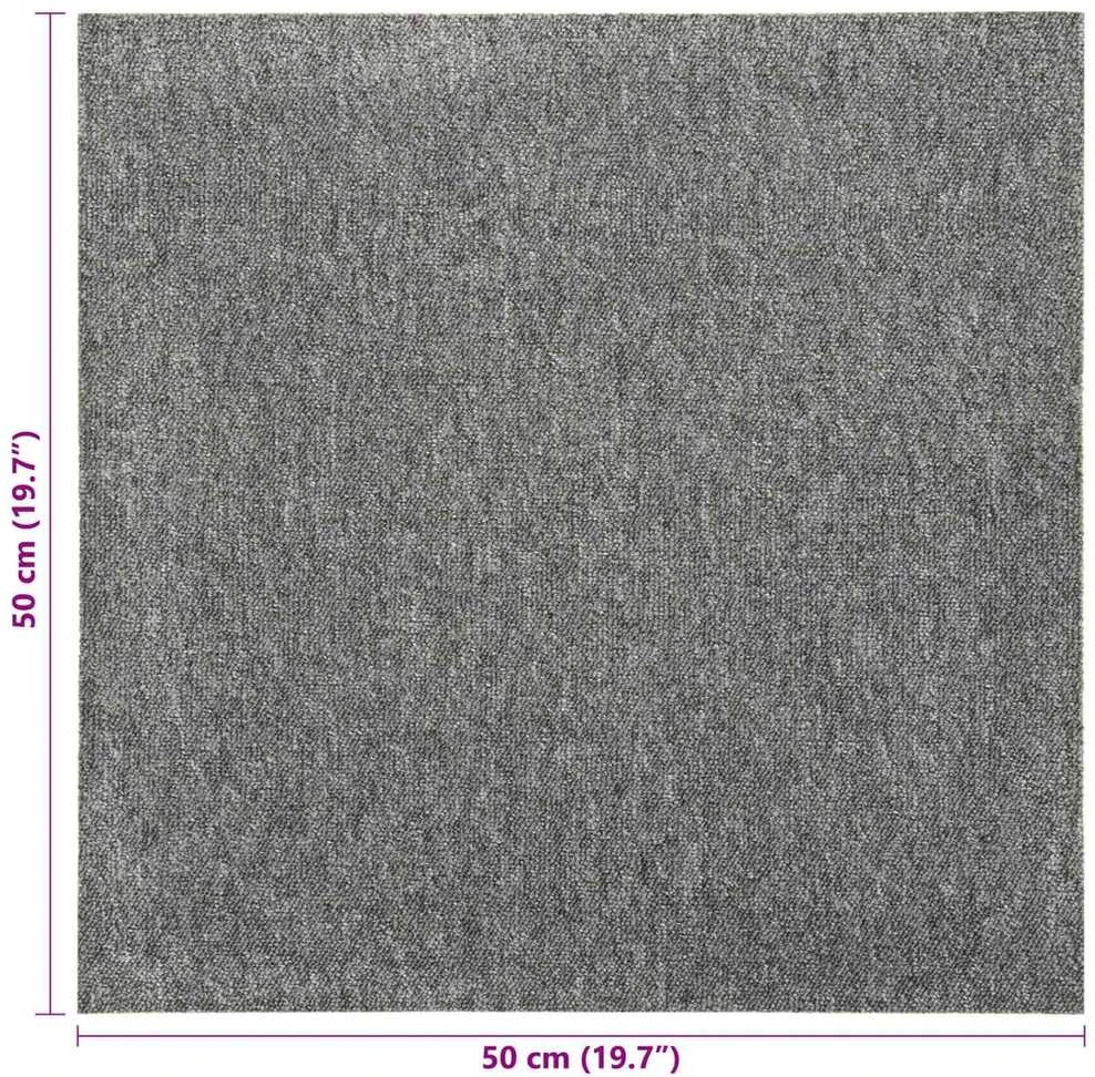 Kilimas 20 vnt. Pilka 50 x 50 cm 100% polipropileno