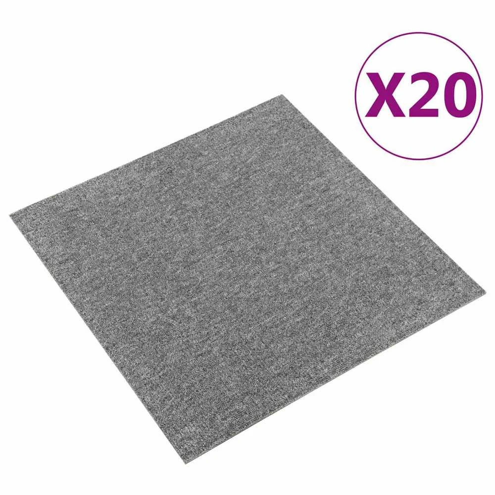 Kilimas 20 vnt. Pilka 50 x 50 cm 100% polipropileno