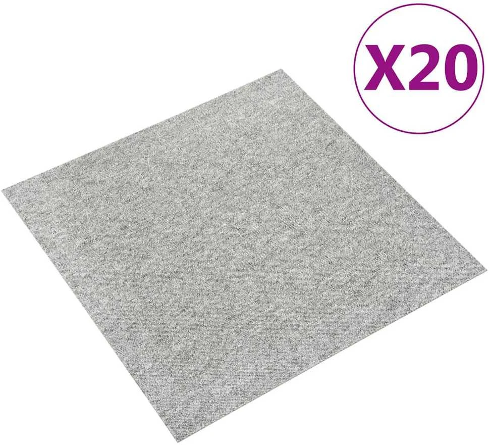 Kilimas 20 vnt. Šviesiai pilka 50 x 50 cm 100% polipropileno
