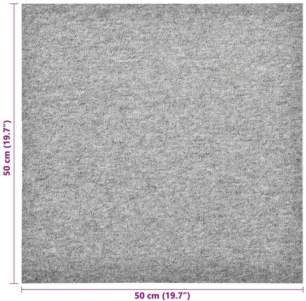 Kilimas 20 vnt. Šviesiai pilka 50 x 50 cm 100% polipropileno