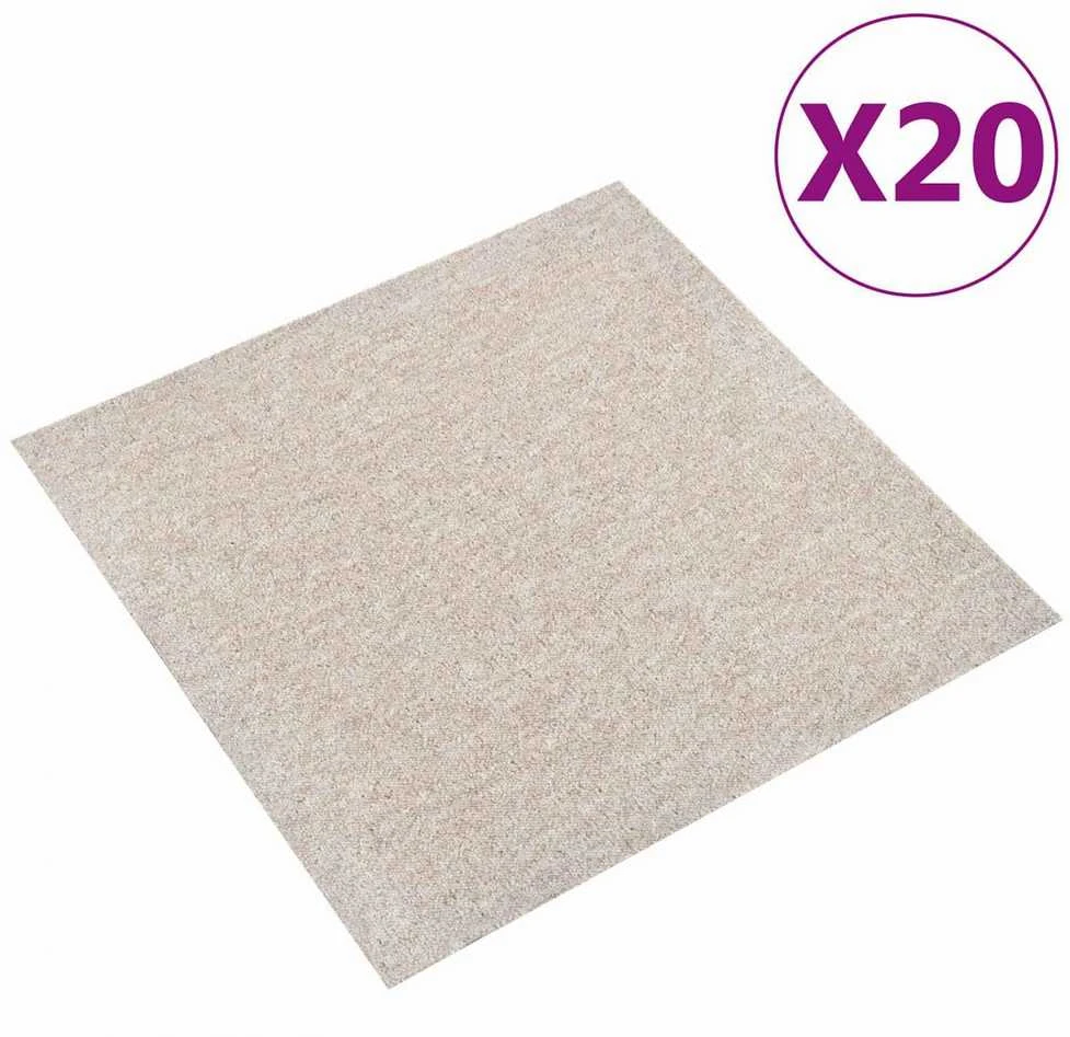 Kilimas 20 vnt. Šviesiai smėlinė 50 x 50 cm 100% polipropileno