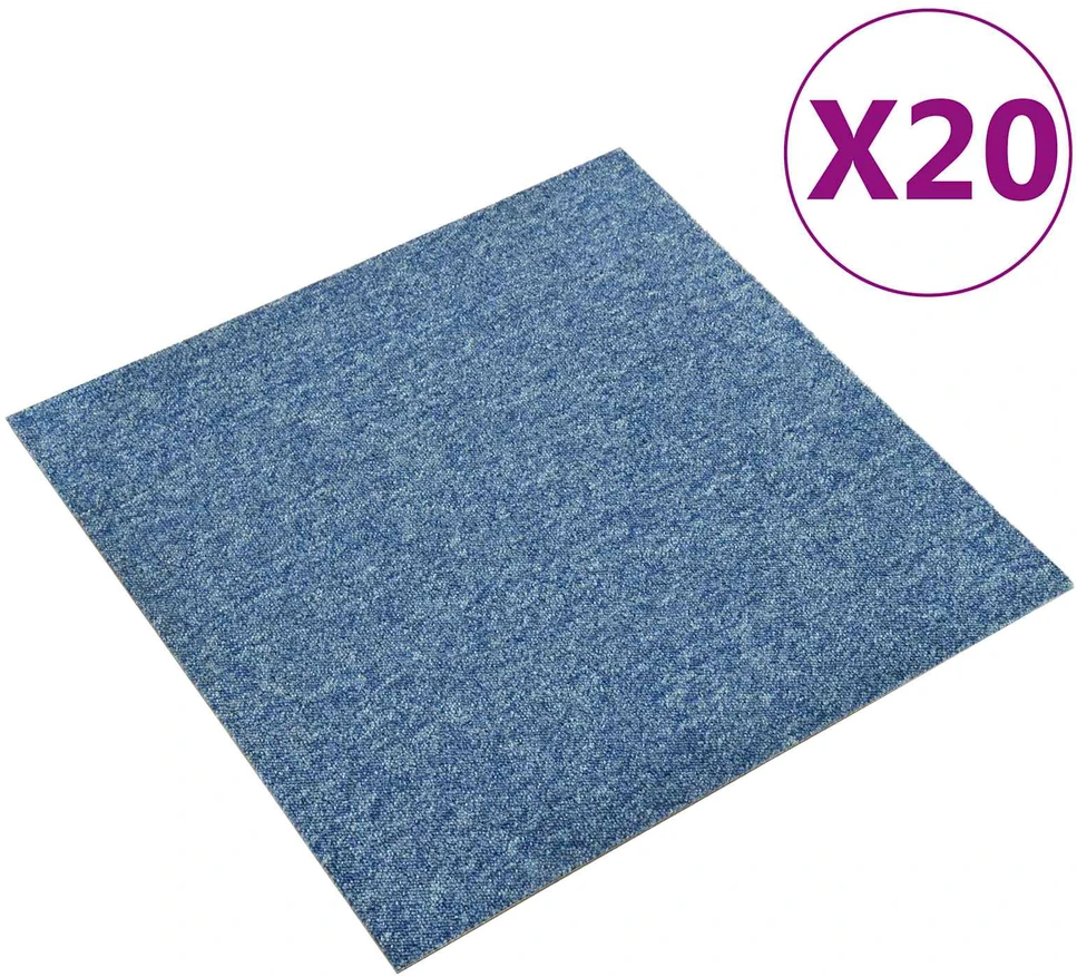 Kilimas 20 vnt. Mėlyna 50 x 50 cm 100% polipropileno