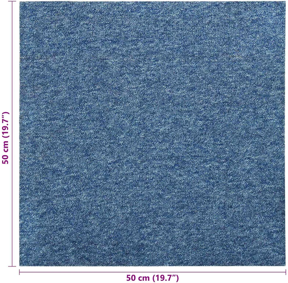 Kilimas 20 vnt. Mėlyna 50 x 50 cm 100% polipropileno