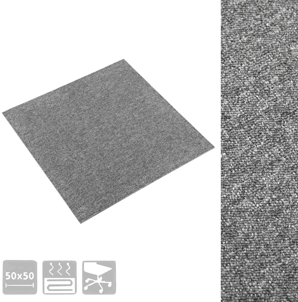 Kilimas 20 vnt. Pilka 50 x 50 cm 100% polipropileno