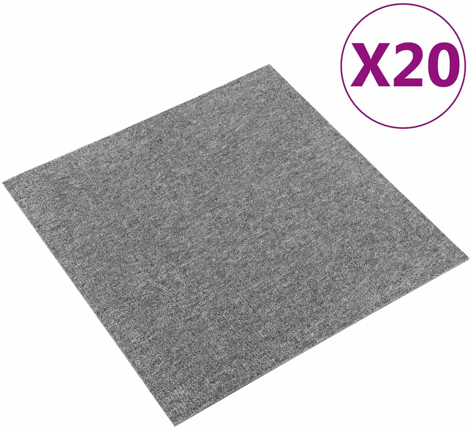 Kilimas 20 vnt. Pilka 50 x 50 cm 100% polipropileno
