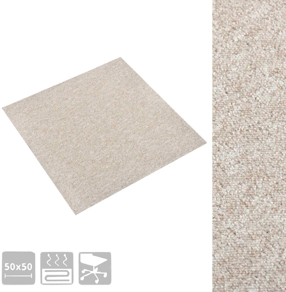 Kilimas 20 vnt. Šviesiai smėlinė 50 x 50 cm 100% polipropileno