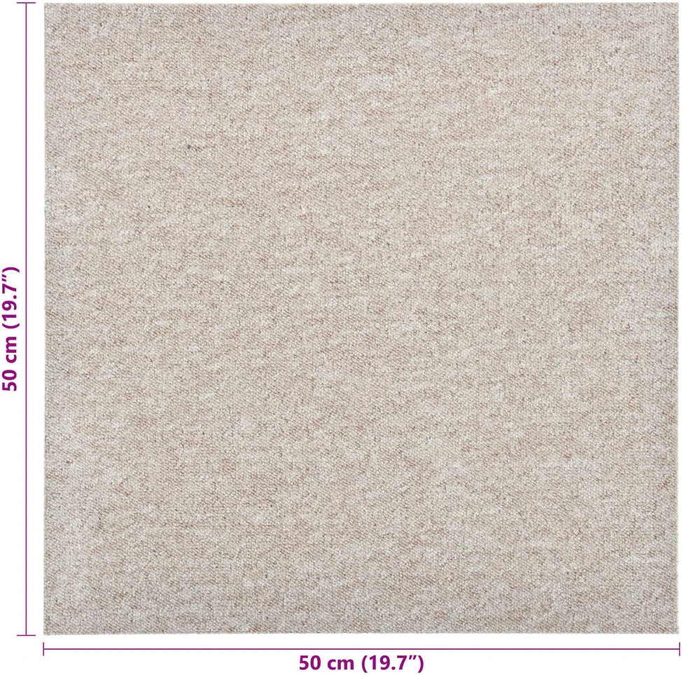 Kilimas 20 vnt. Šviesiai smėlinė 50 x 50 cm 100% polipropileno