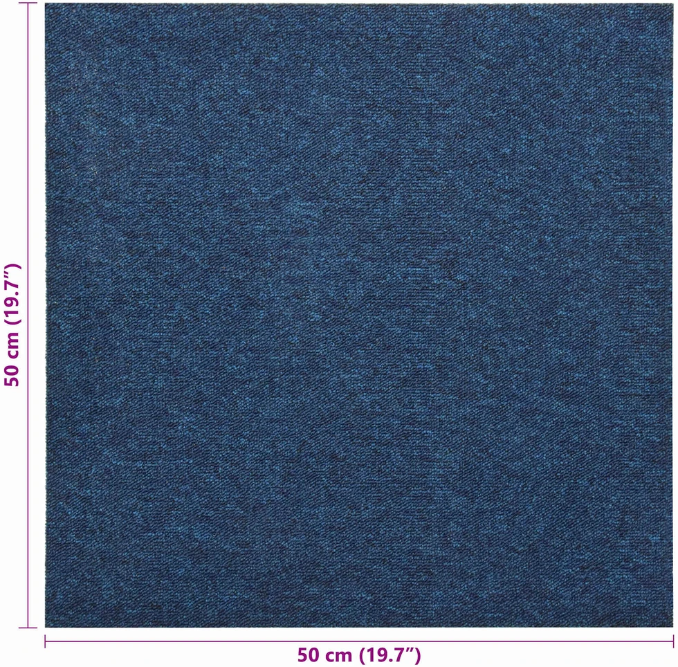 Kilimas 20 vnt. Tamsiai mėlyna 50 x 50 cm 100% polipropileno