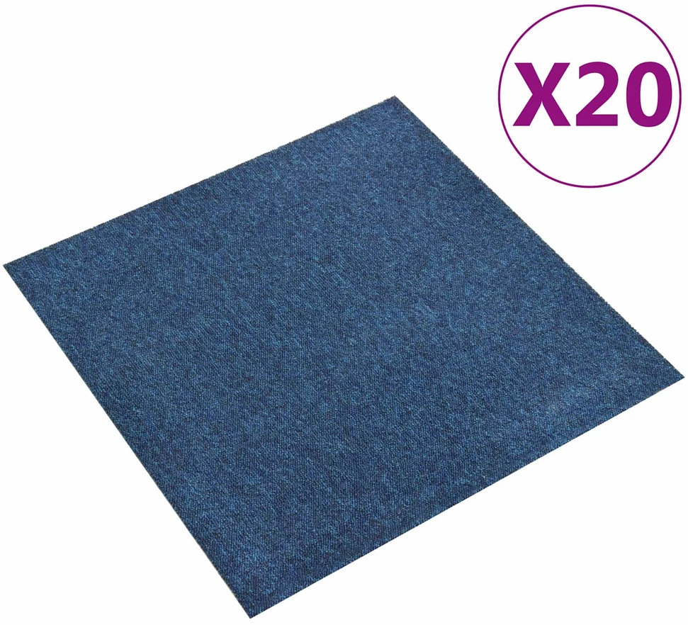 Kilimas 20 vnt. Tamsiai mėlyna 50 x 50 cm 100% polipropileno