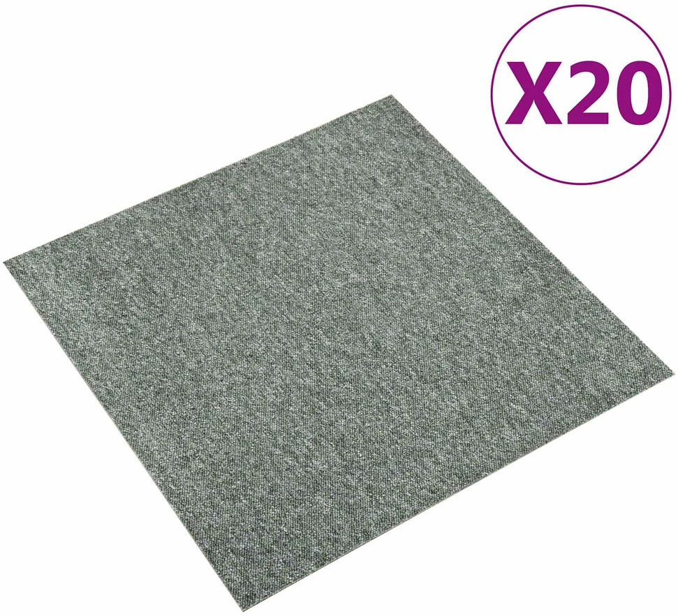 Kilimas 20 vnt. Žalia 50 x 50 cm 100% polipropileno