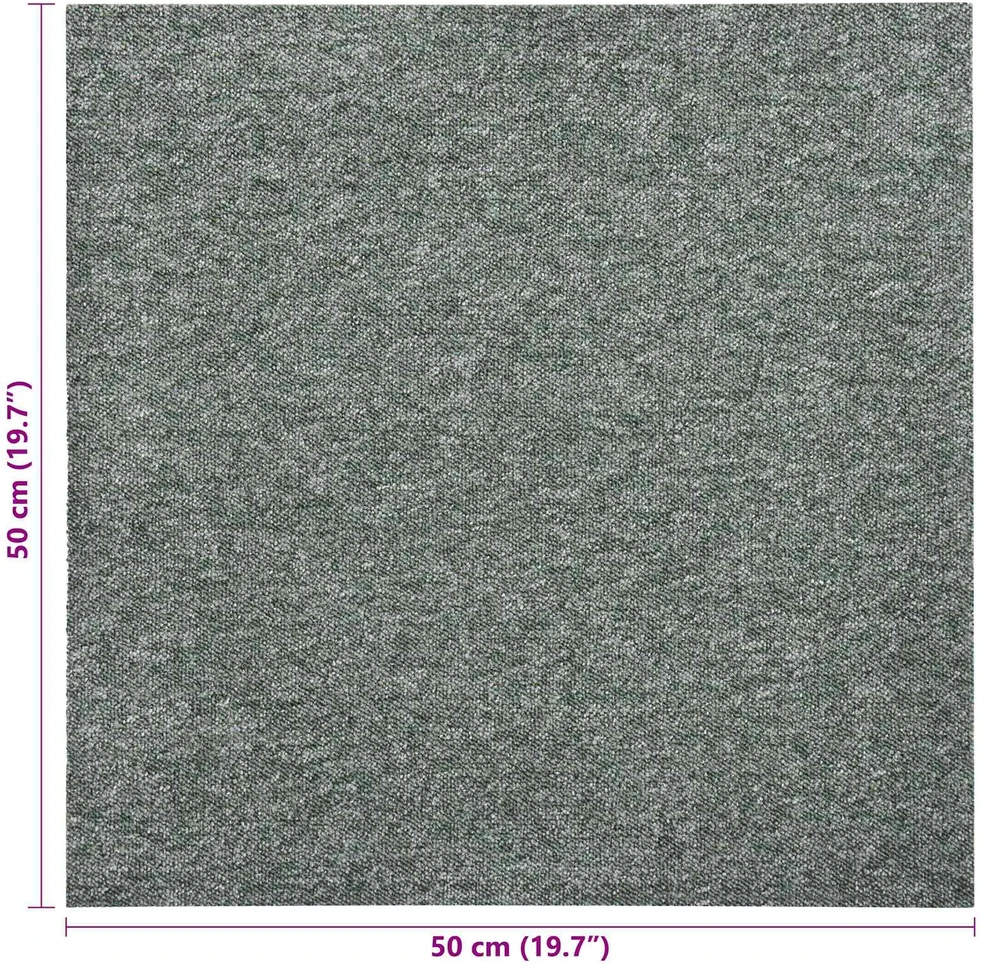Kilimas 20 vnt. Žalia 50 x 50 cm 100% polipropileno