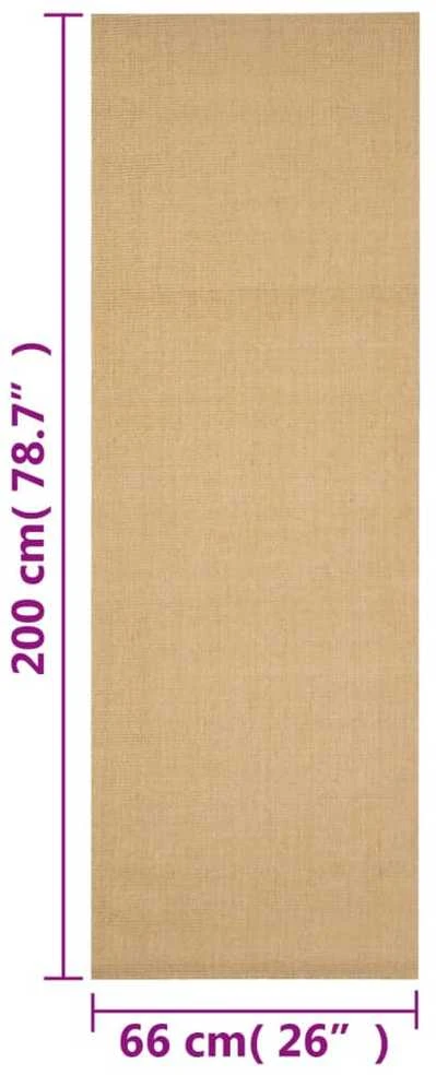 Kilimas, 66x200cm, natūralus sizalis