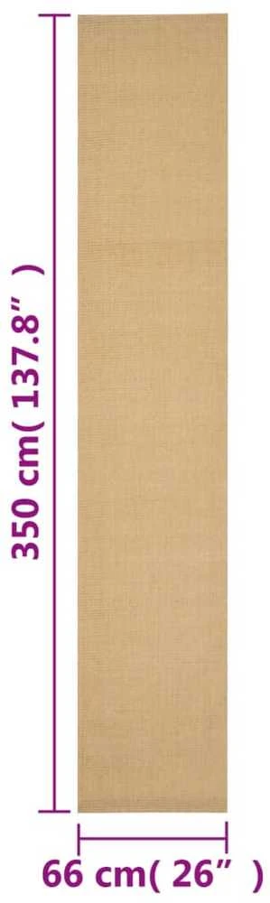 Kilimas, 66x350cm, natūralus sizalis