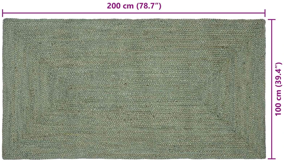 Kilimas Alyvuogių žalia 100 x 200 cm Džiutas