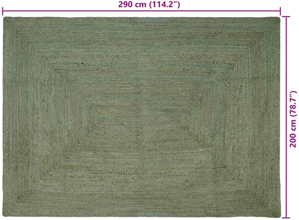 Kilimas Alyvuogių žalia 200 x 290 cm Džiutas
