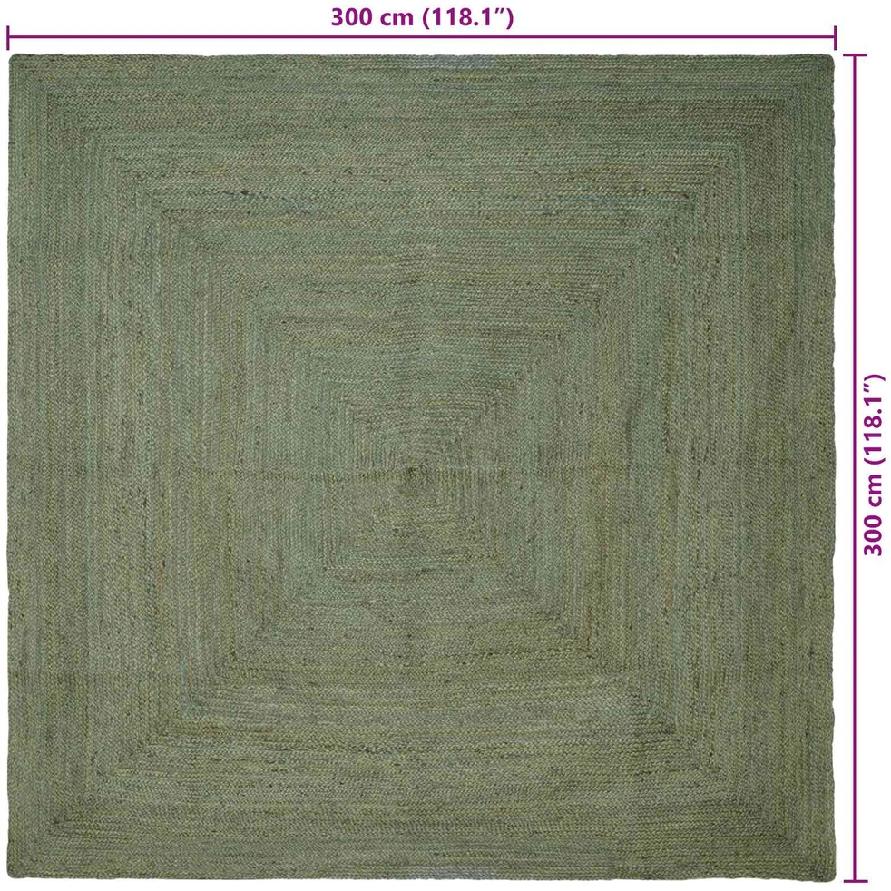 Kilimas Alyvuogių žalia 300 x 300 cm Džiutas