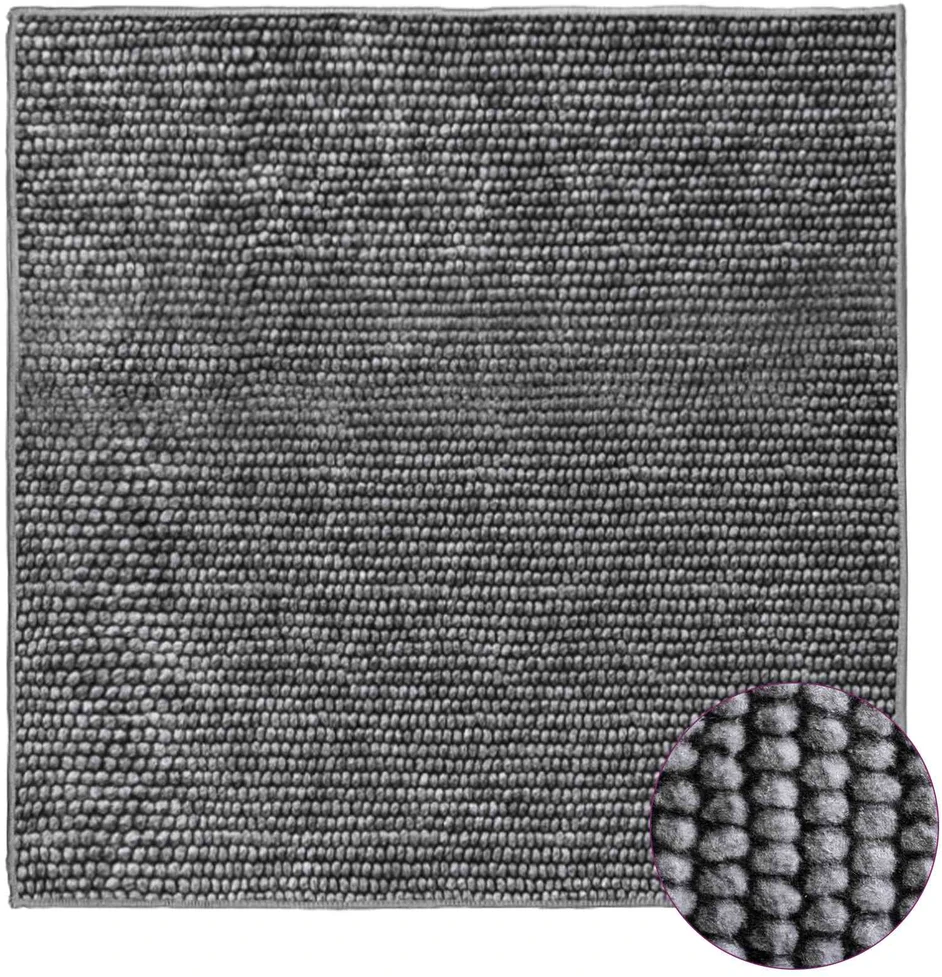 Kilimas Antracito 100 x 100 cm 100% poliesteris 3 mm Plaunamas