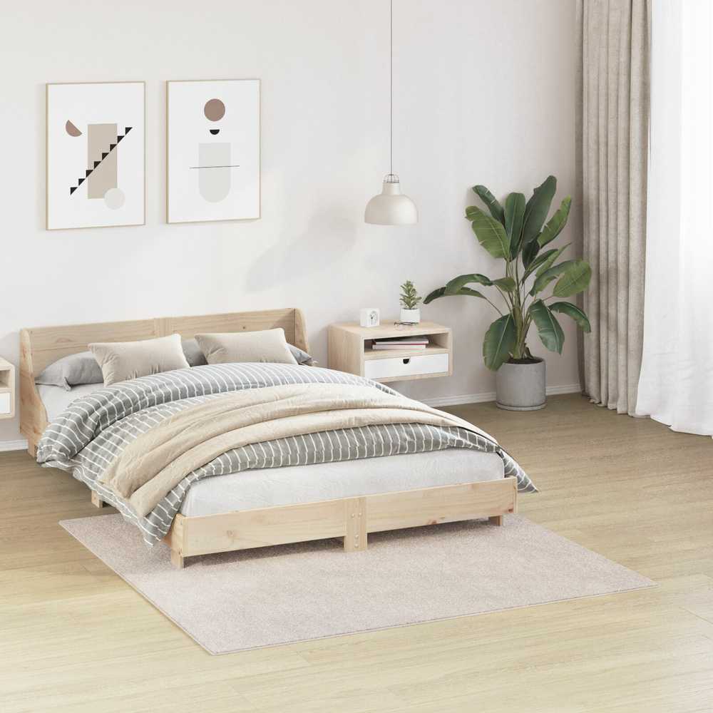 Neslystantis plaukuotas kilimas Kreminė 160 x 160 cm PP