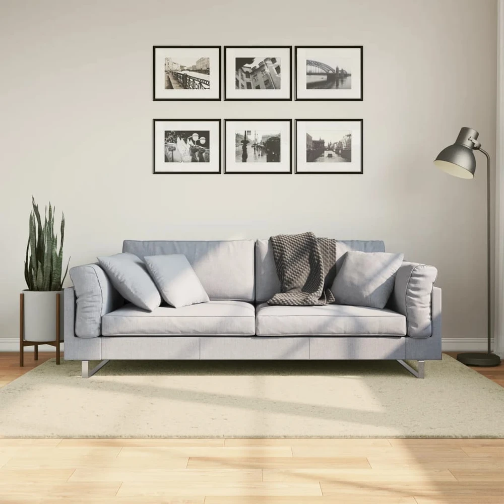 Kilimas HUARTE, kreminės spalvos, 140x200 cm, trumpi šereliai