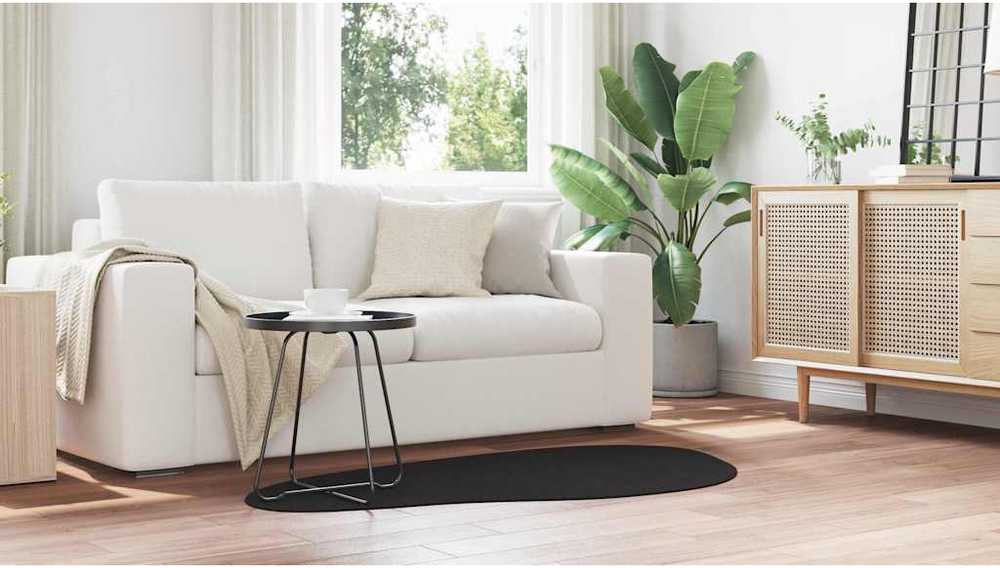 Kilimas HUARTE Juoda 80 x 150 cm Poliesteris