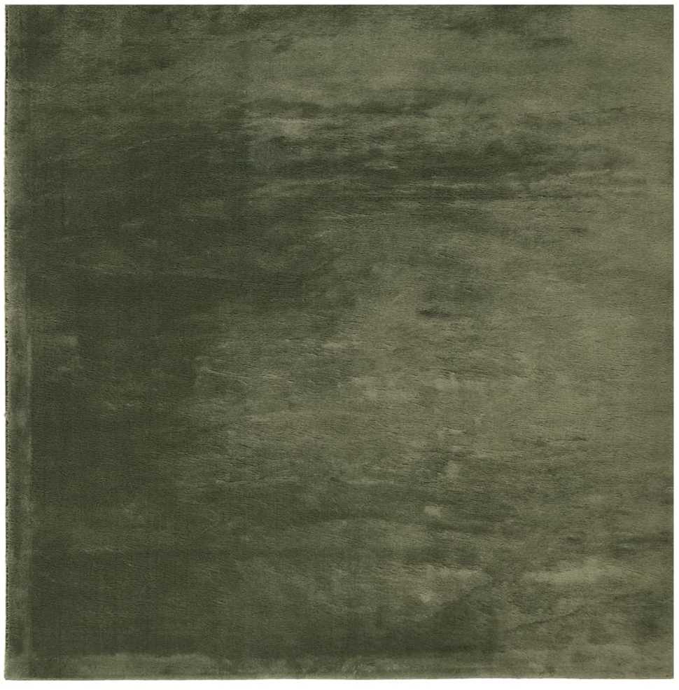 Kilimas HUARTE, miško žalios spalvos, 160x160cm trumpi šereliai